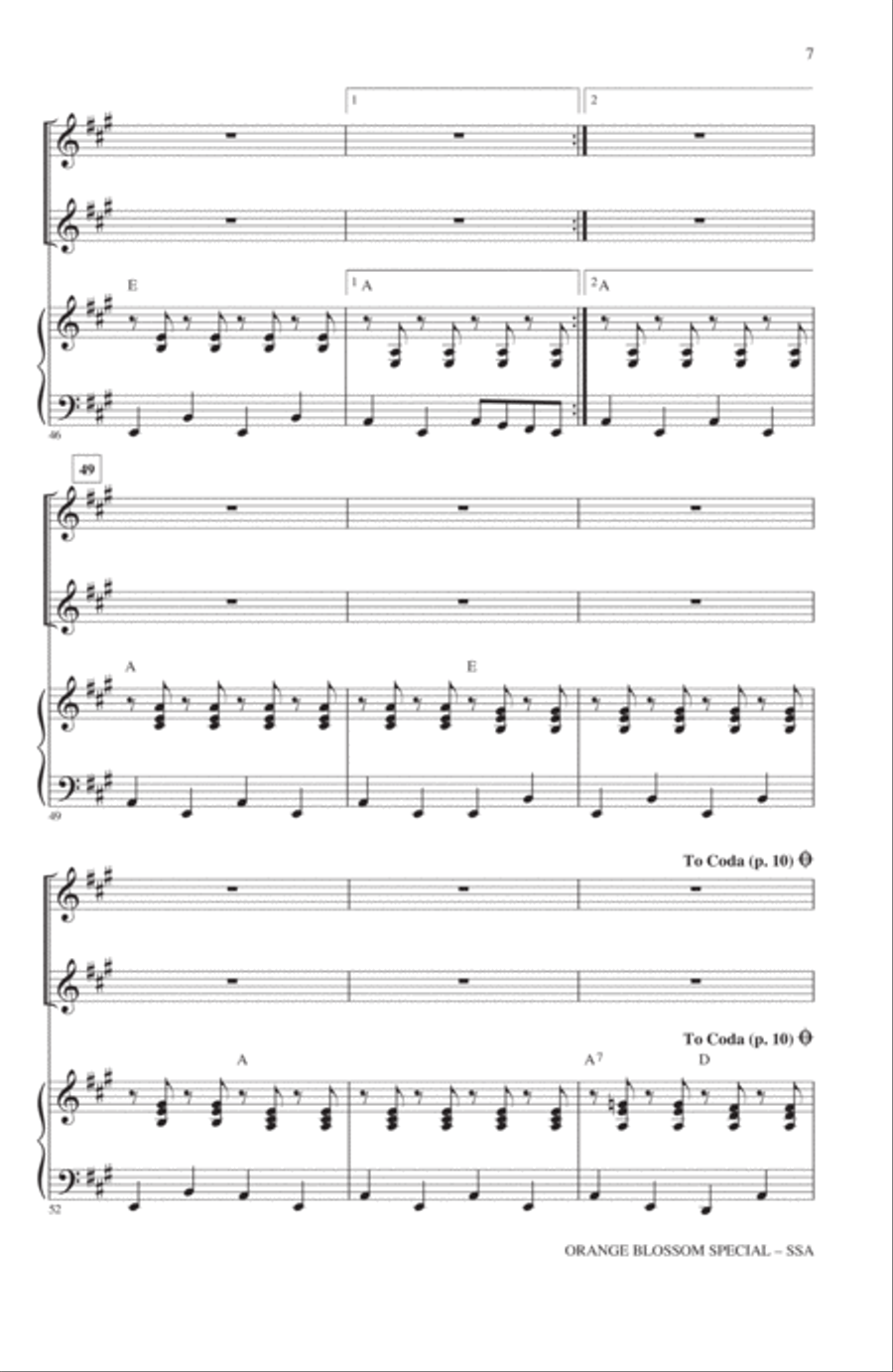 Orange Blossom Special SSA scores gallery preview page 6