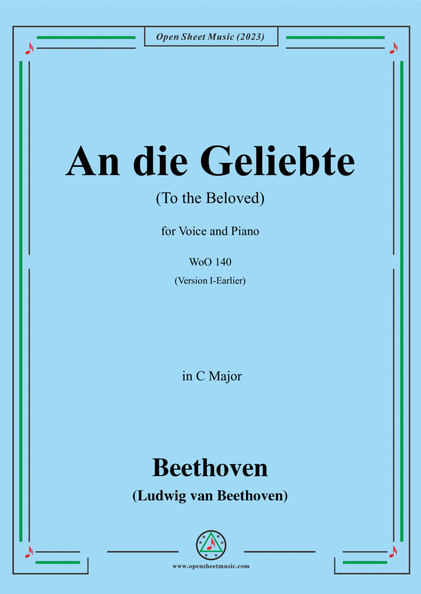 Beethoven-An die Geliebte(To the Beloved),in C Major image number null