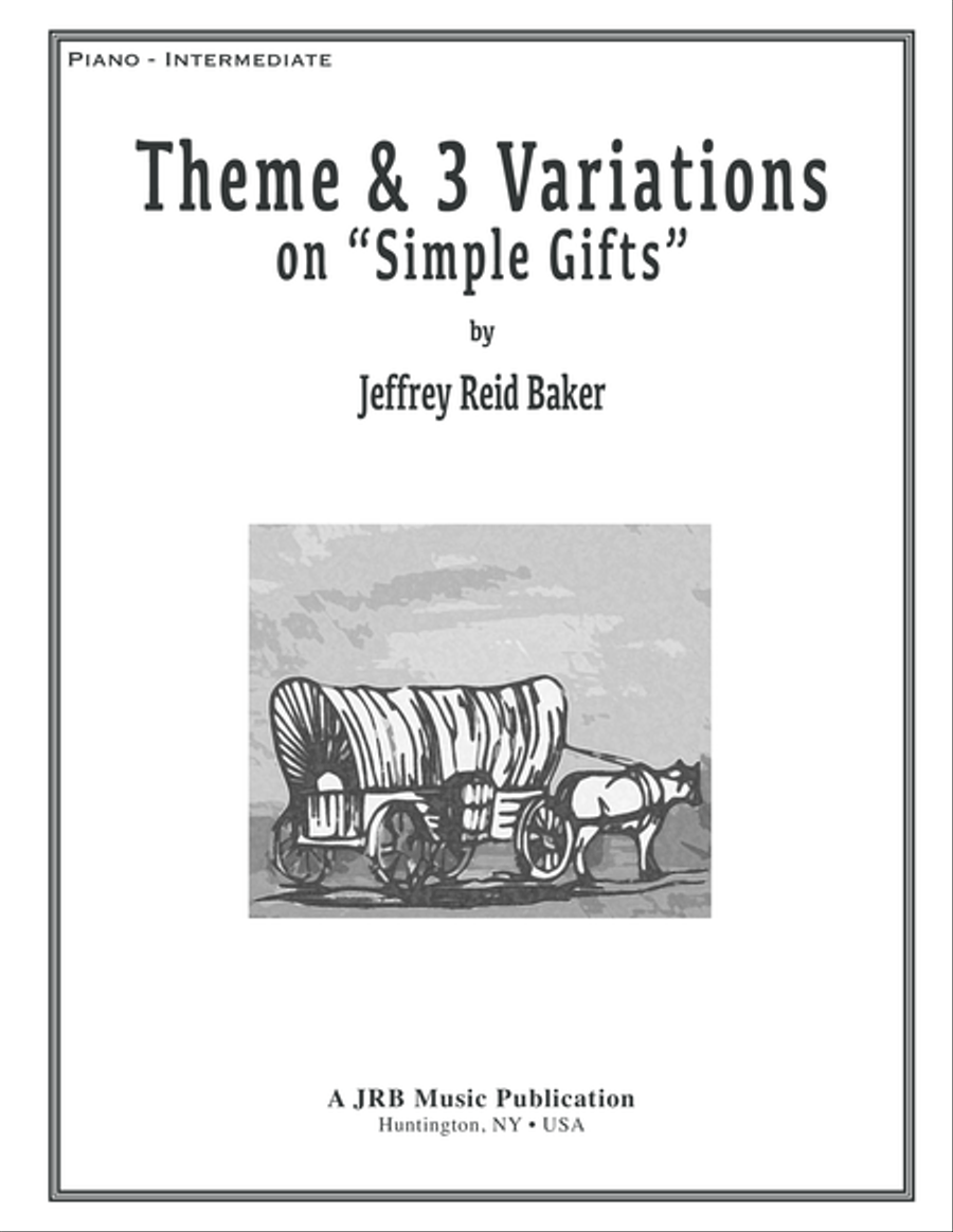 Simple Gifts - Theme and 3 Variations Piano Solo scores gallery preview page 1
