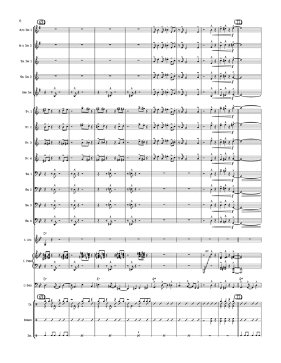 Tank! Jazz Ensemble scores gallery preview page 6