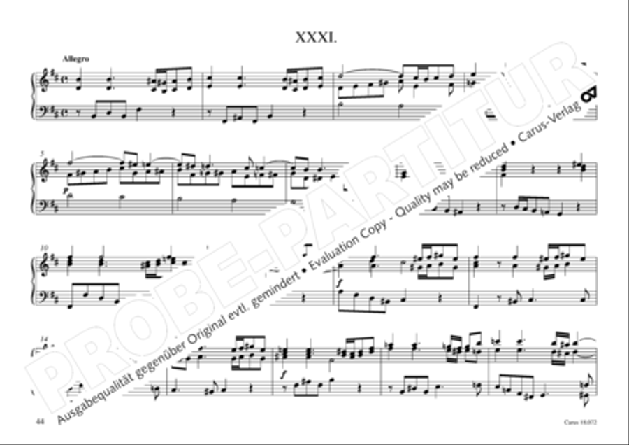 Vogler, 32 Preludes pour l' Orgue ou Pianoforte Piano scores gallery preview page 45