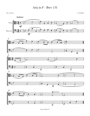 bach bwv anh. 131 gavotte in f major Viola and Bassoon Sheet Music