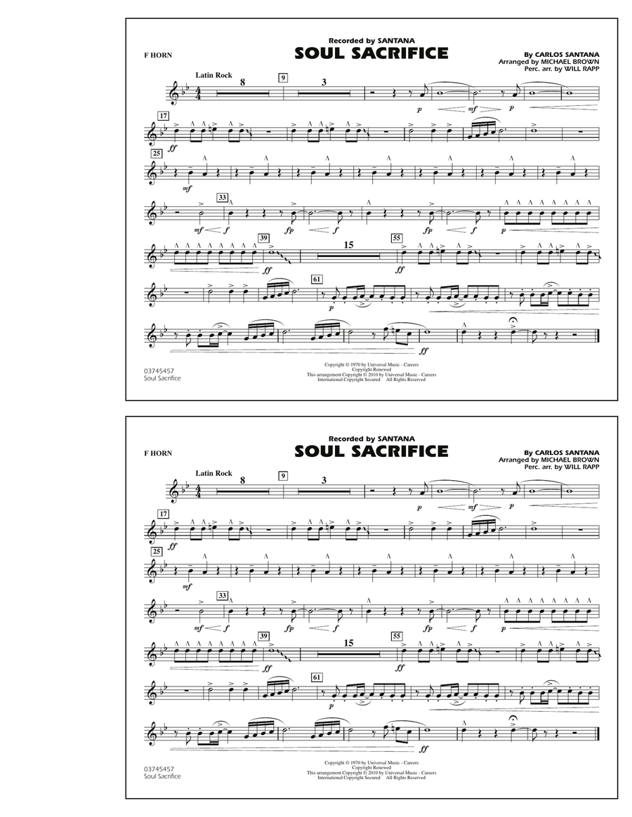 Soul Sacrifice - F Horn