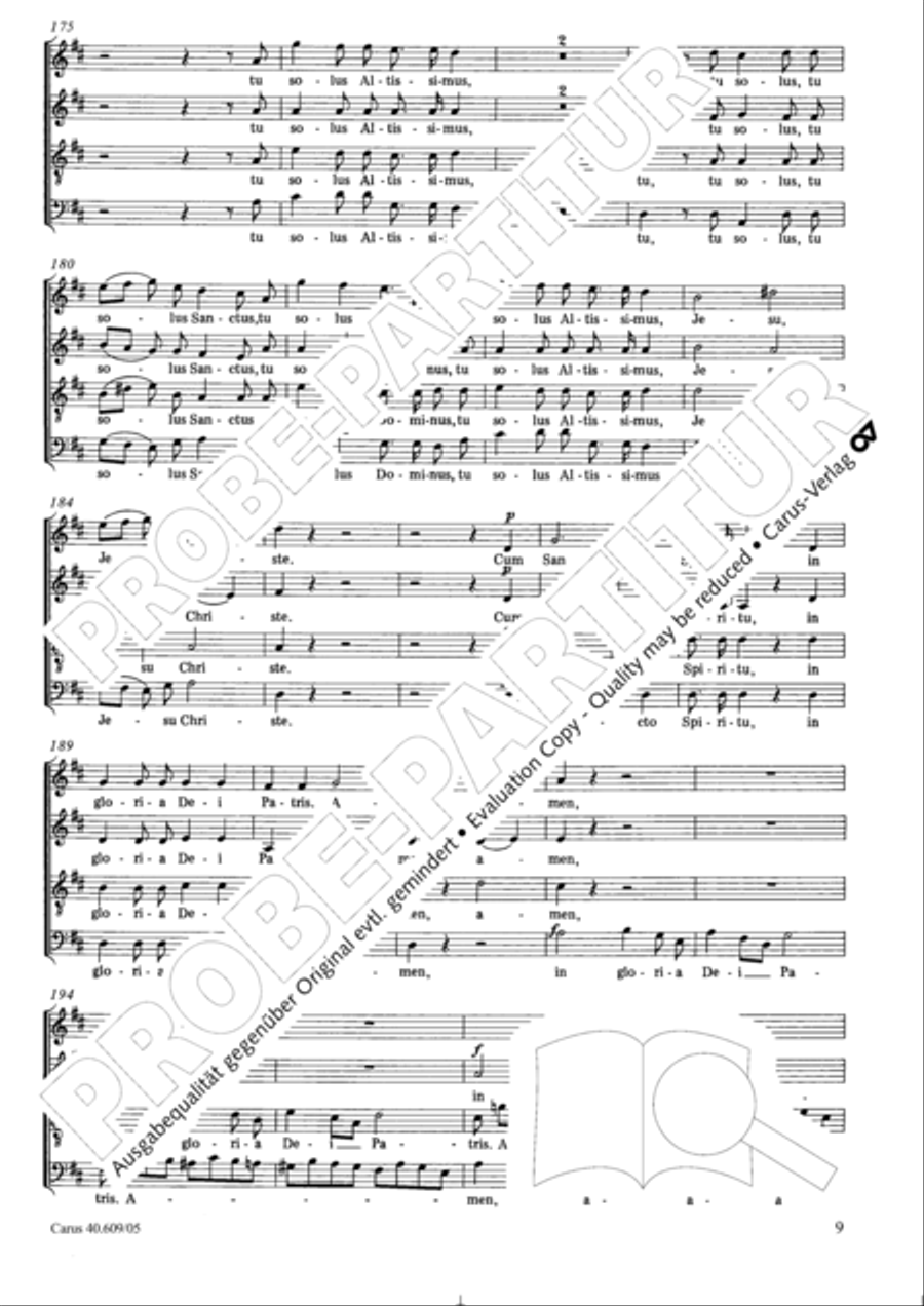 Missa in Angustiis 4-Part scores gallery preview page 10