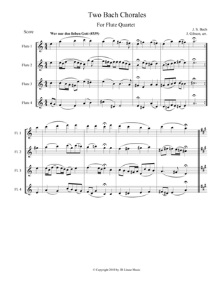 Two Bach Chorales for Flute Quartet