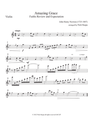 Amazing Grace (Violin & Viola duet) - Violin part
