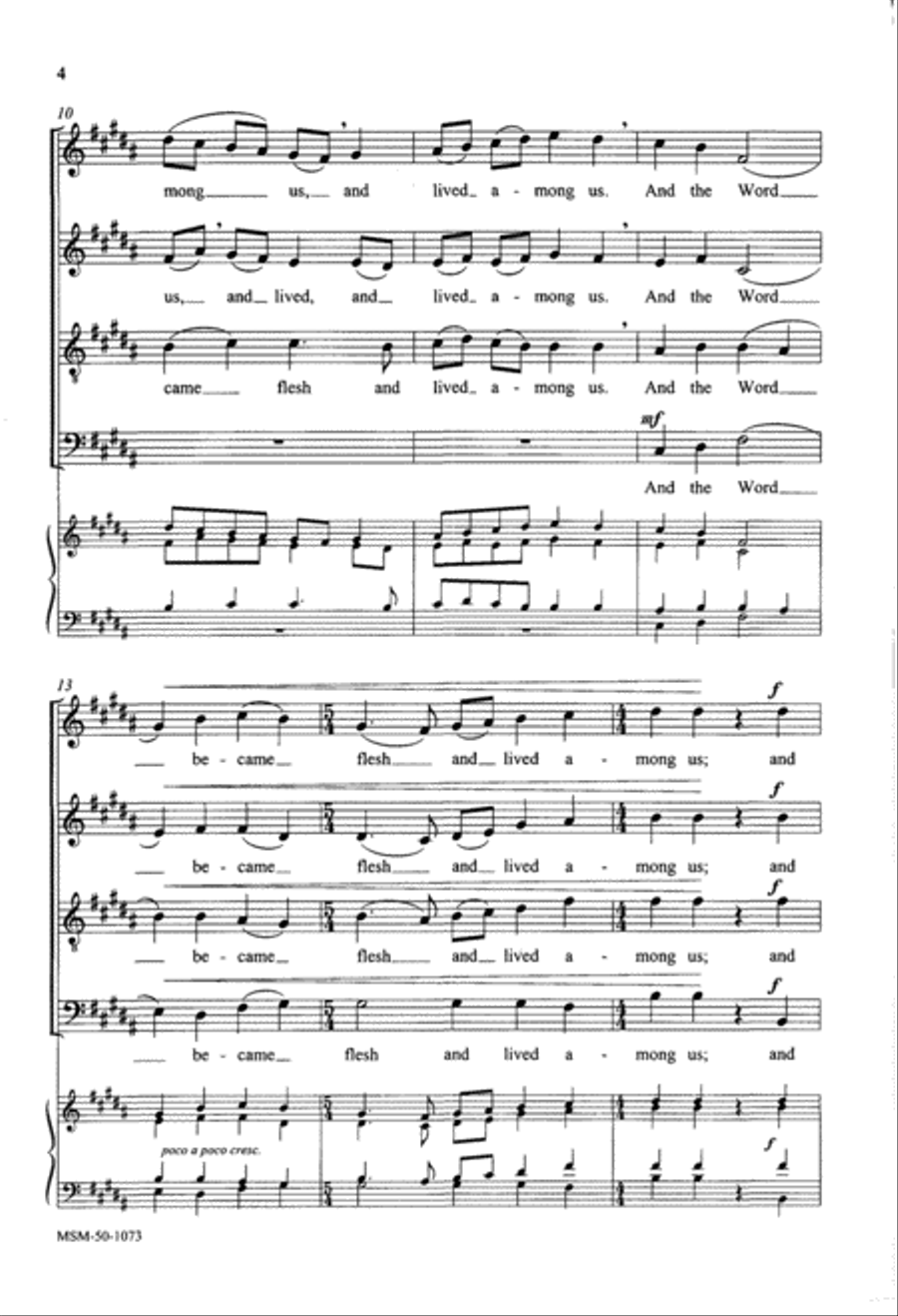And the Word Became Flesh 4-Part scores gallery preview page 3