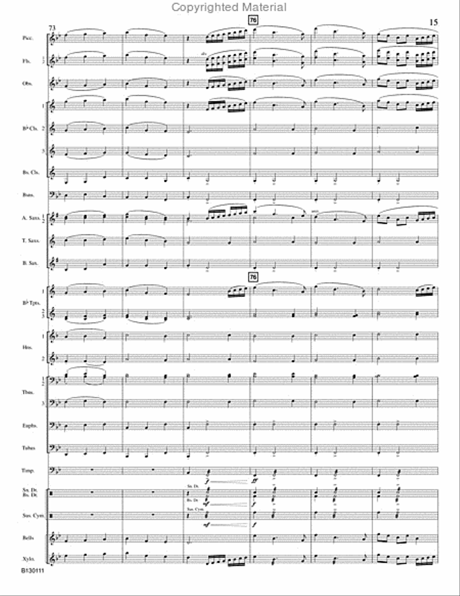 Holiday Prelude Concert Band scores gallery preview page 16