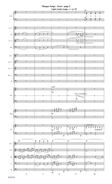 Manger Songs - Orchestral Score and Parts
