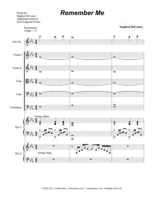 Remember Me (from "Requiem Mass" - Full Score)