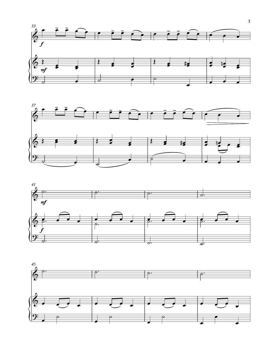 Carol Of The Bells Flute and Piano Flute Solo scores gallery preview page 3