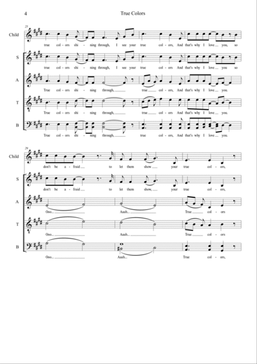 True Colors True Colors 4-Part scores gallery preview page 4