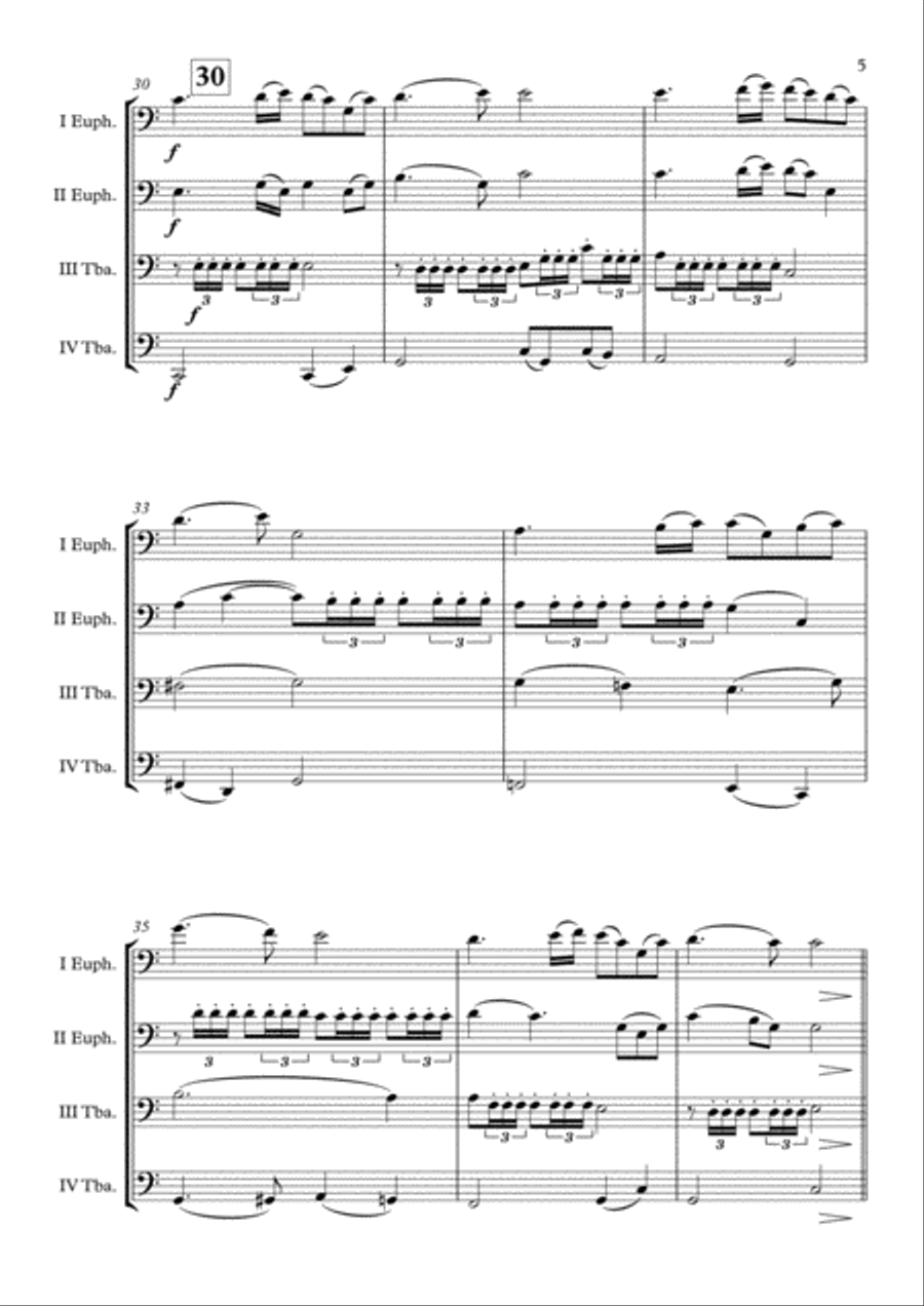 Highland Cathedral Highland Cathedral Brass Quartet scores gallery preview page 6