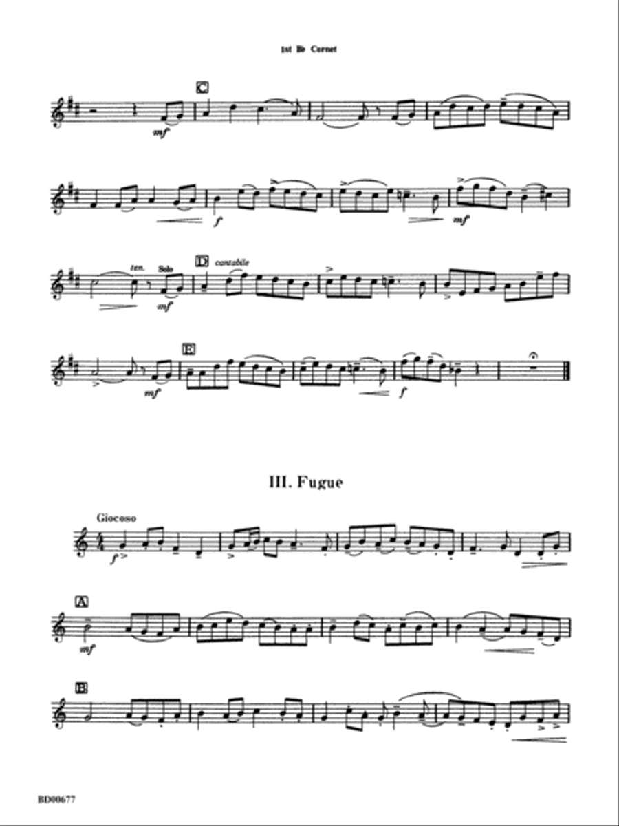 Brookshire Suite: 1st B-flat Cornet Concert Band scores gallery preview page 2
