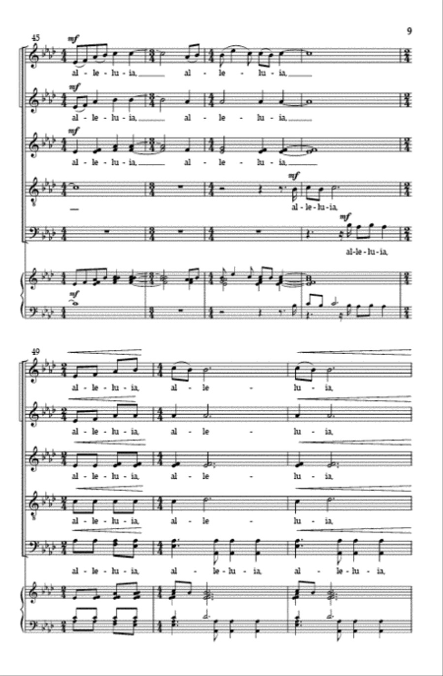 Gaudeamus omnes Gaudeamus omnes Divisi scores gallery preview page 8