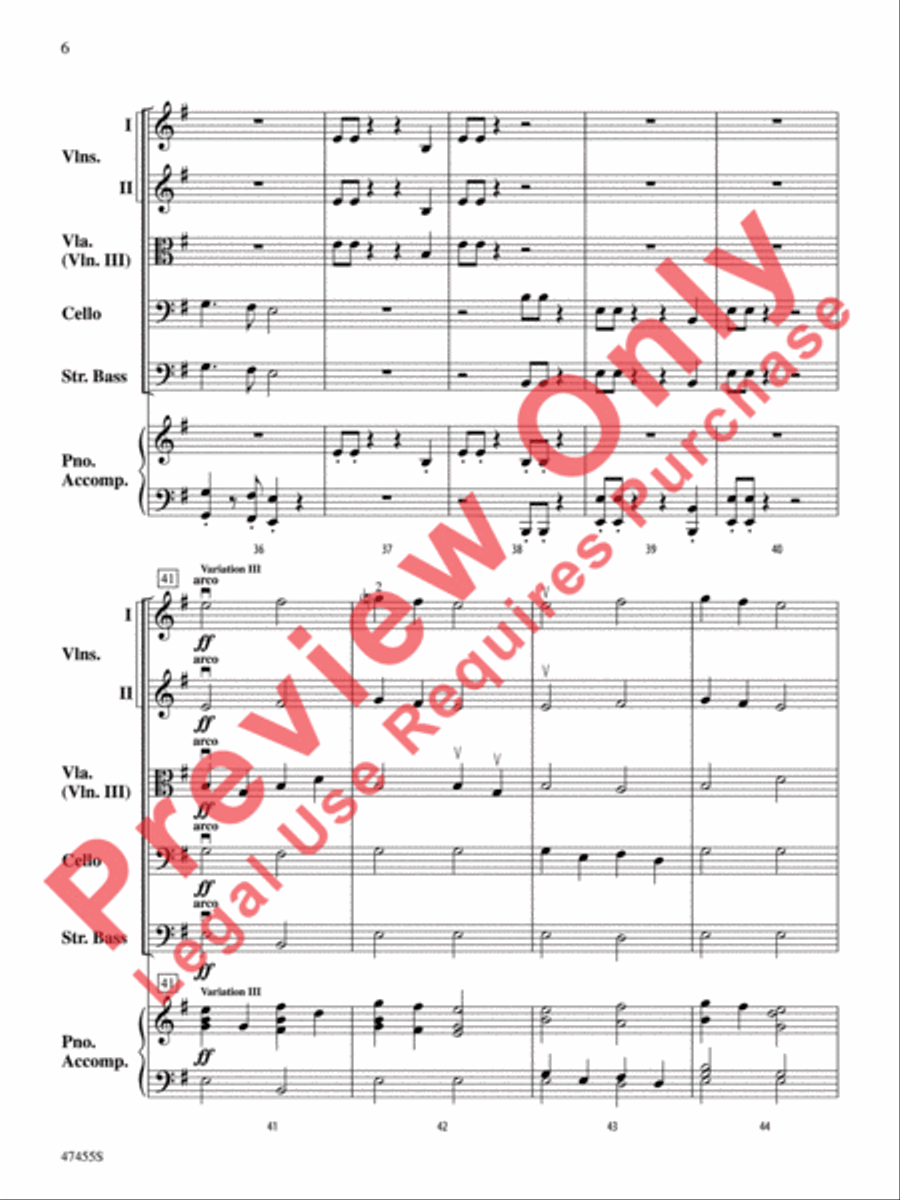 Mahler's Mysterious March String Orchestra scores gallery preview page 7