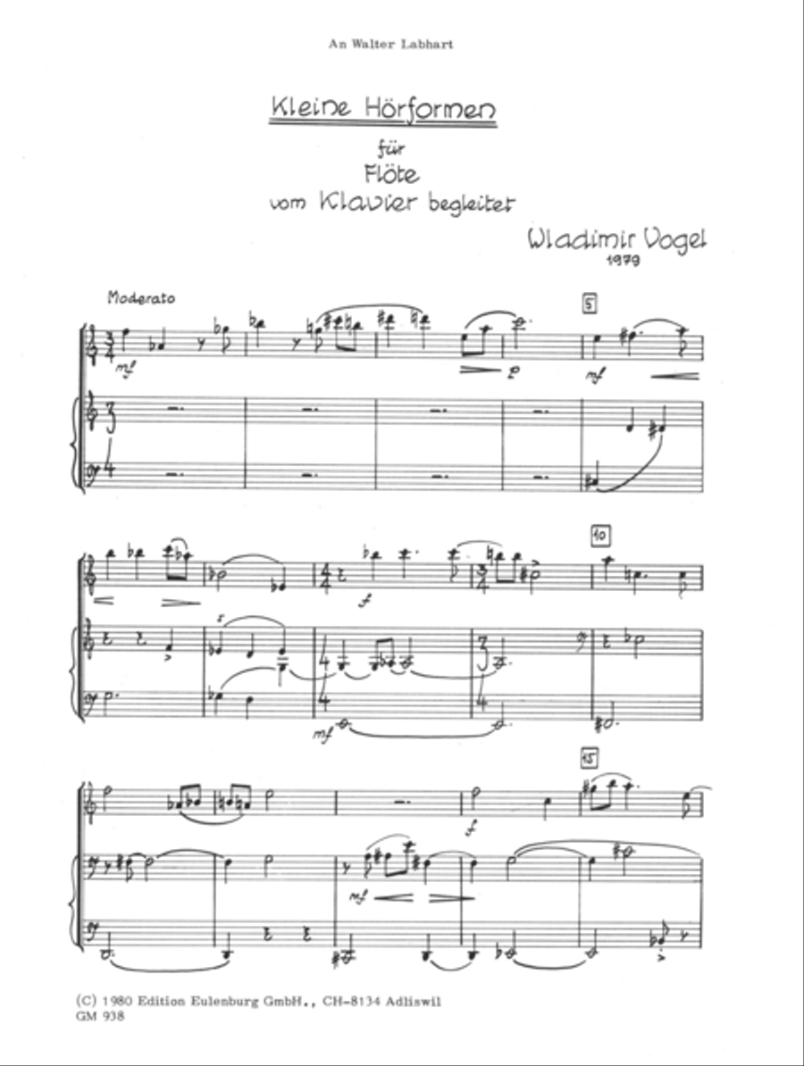 Kleine Hörformen (Small sound forms) Flute Solo scores gallery preview page 2