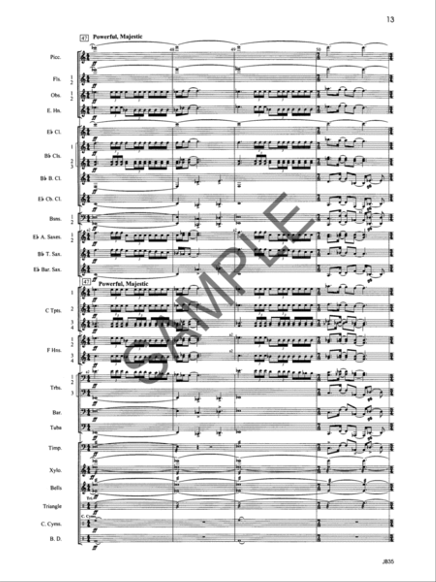 Aubrey Fanfare - Score Concert Band scores gallery preview page 26