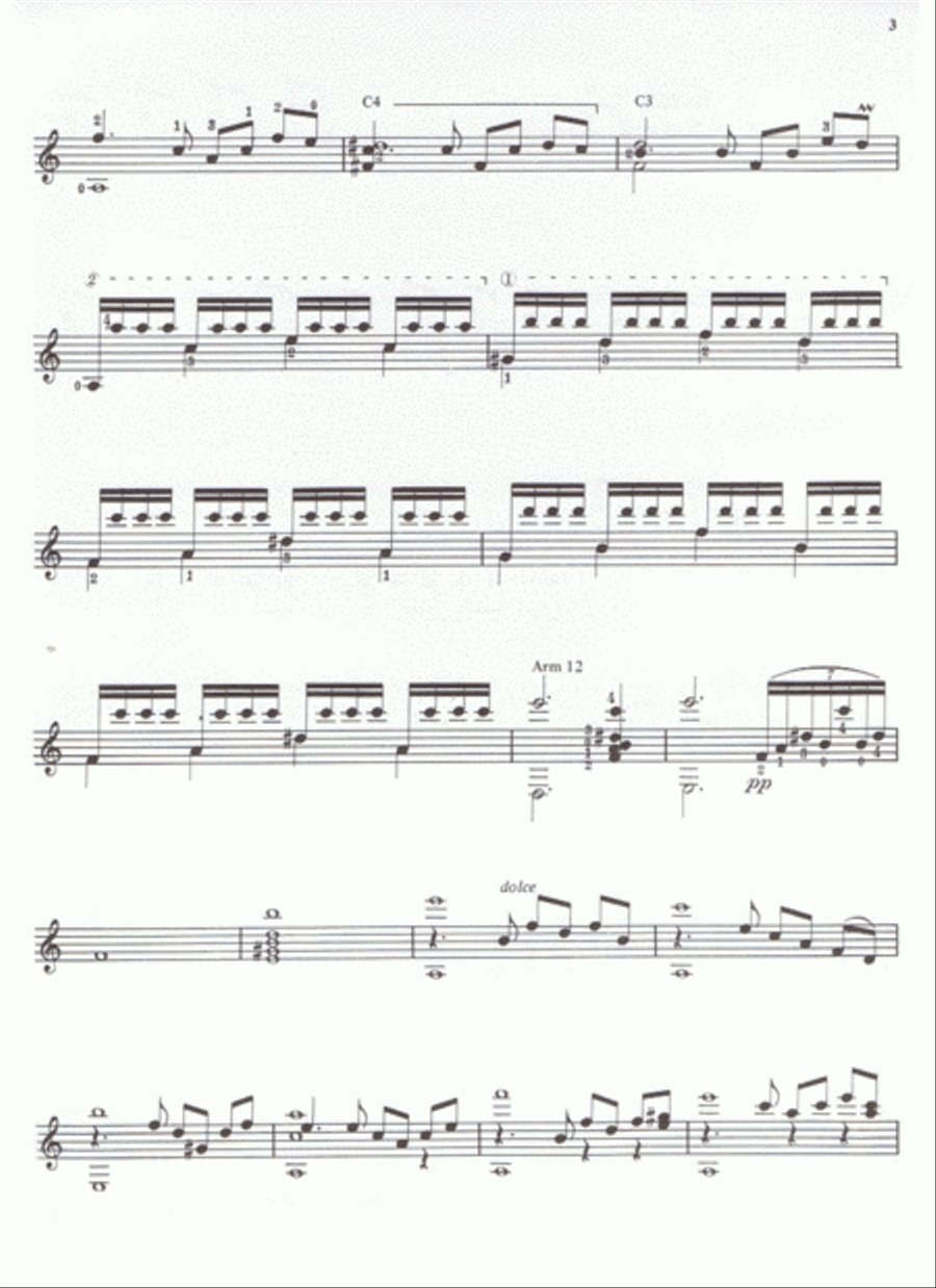 Fantasy in A Minor Fantasy in A Minor Classical Guitar scores gallery preview page 2