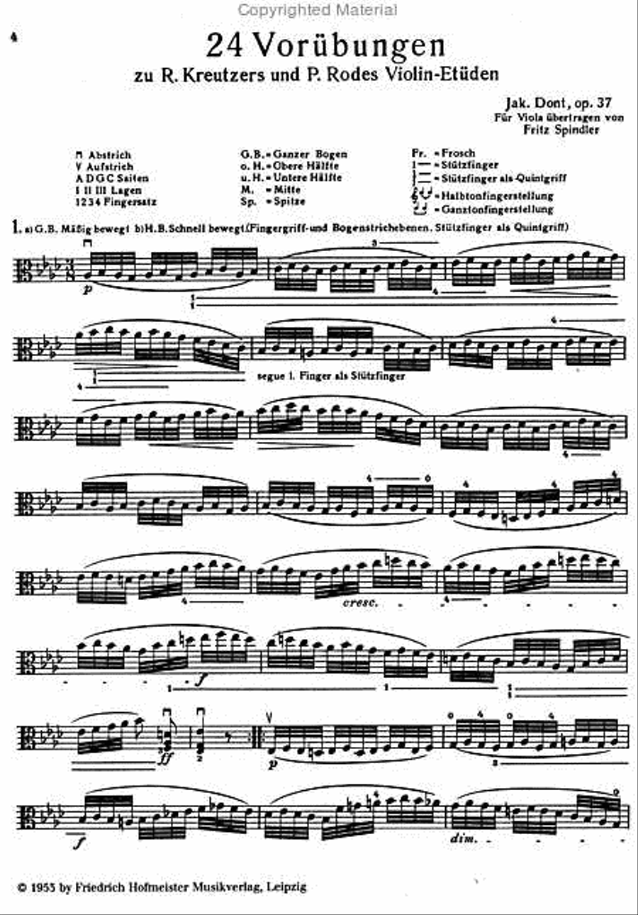 24 Vorubungen fur Violine, op. 37