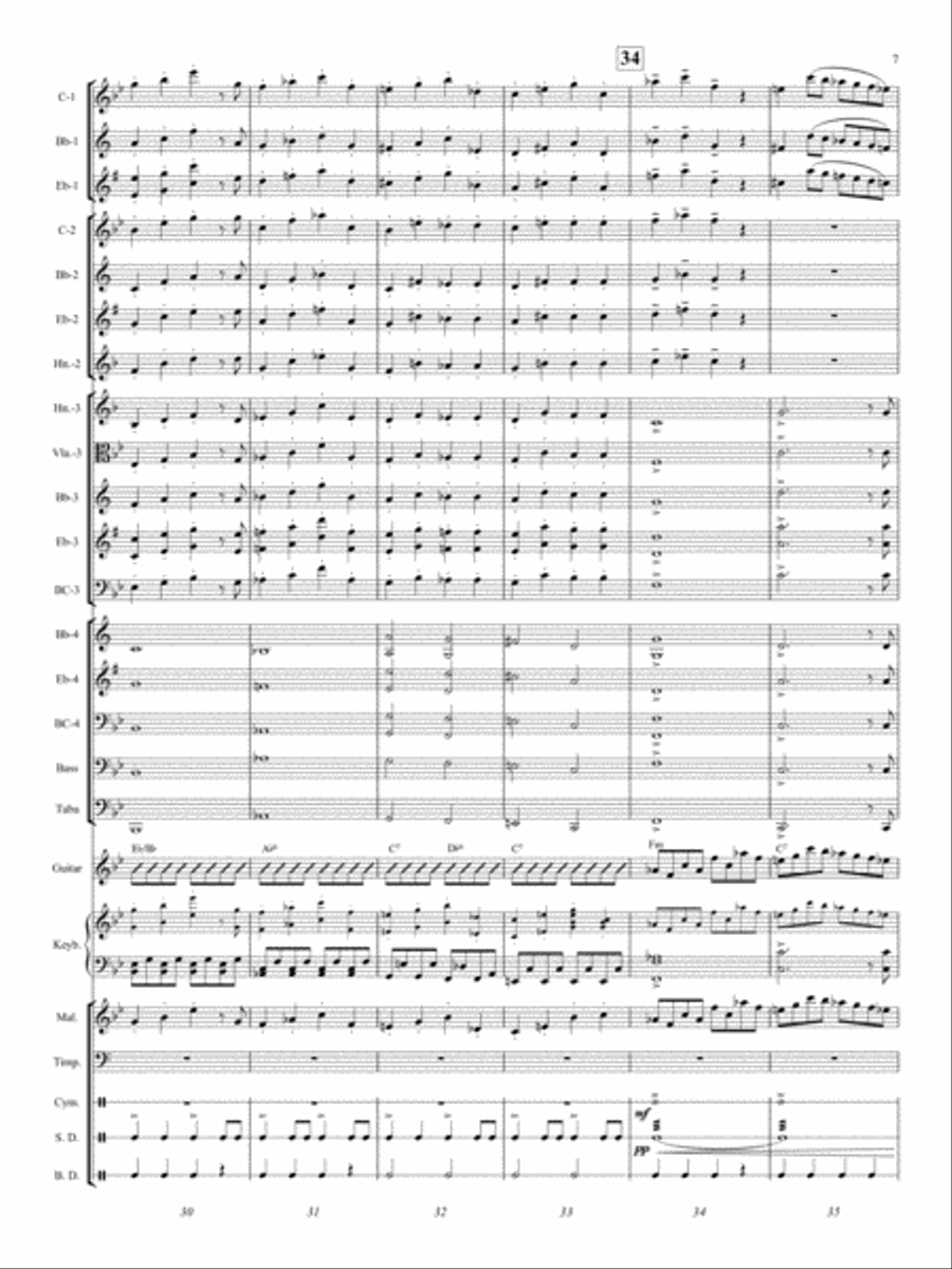 Symphony No. 40 Concert Band scores gallery preview page 7
