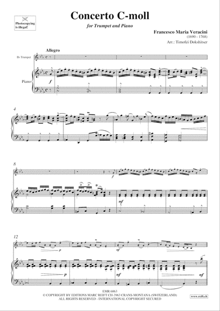Concerto C-moll Concerto C-moll Trumpet Solo scores gallery preview page 3