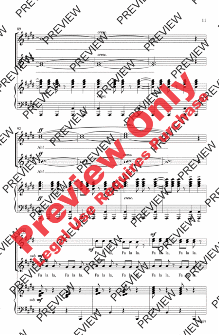 Deck the Hall Deck the Hall Women's Choir scores gallery preview page 11