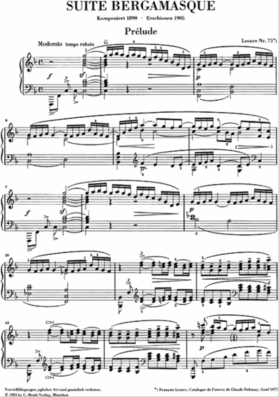 Suite Bergamasque Piano Solo scores gallery preview page 3