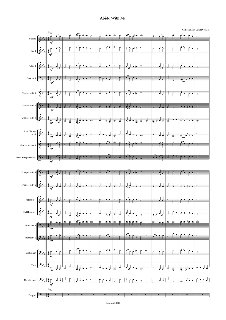 Abide with me Concert Band scores gallery preview page 2