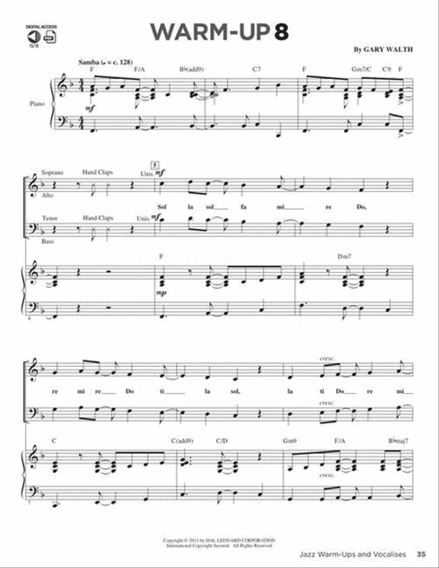 Jazz Warm-ups and Vocalises Vocal Jazz Ensemble scores gallery preview page 6