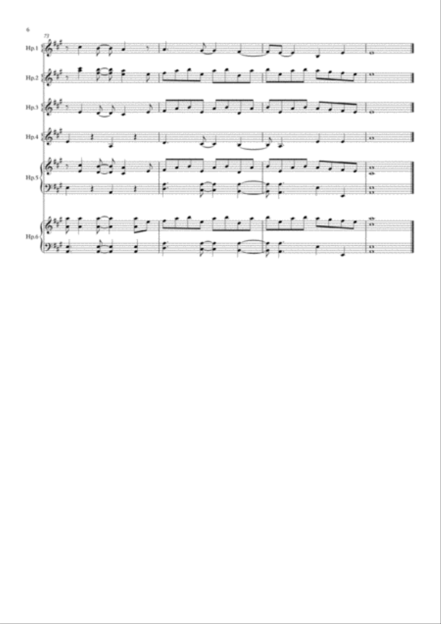 Here Comes The Sun Here Comes The Sun Harp scores gallery preview page 6