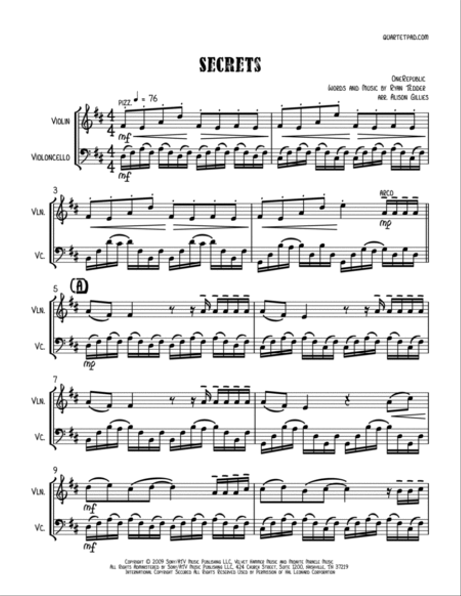 Secrets Secrets String Duet scores gallery preview page 2