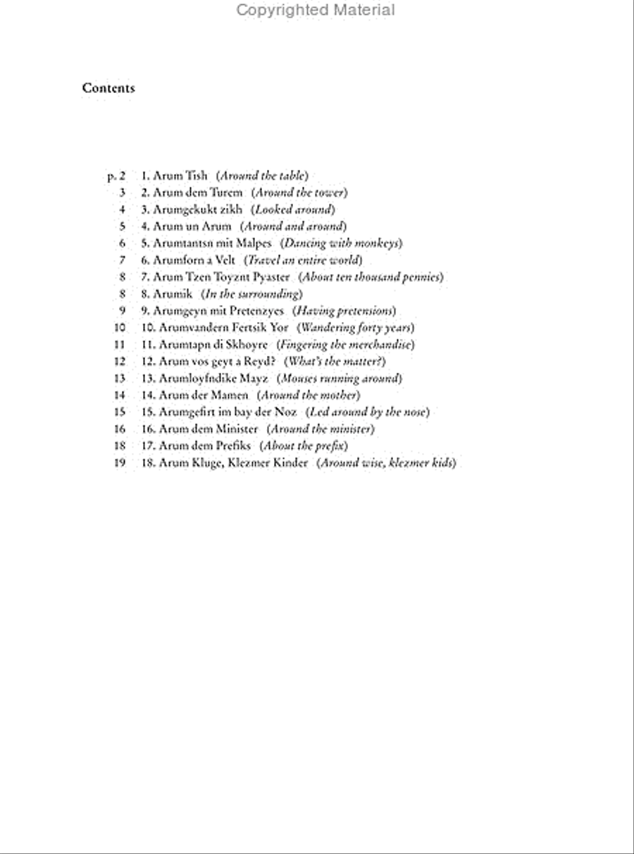 Around and Around. 18 Klezmer Tunes for Clarinet (2006) Clarinet Solo scores gallery preview page 3