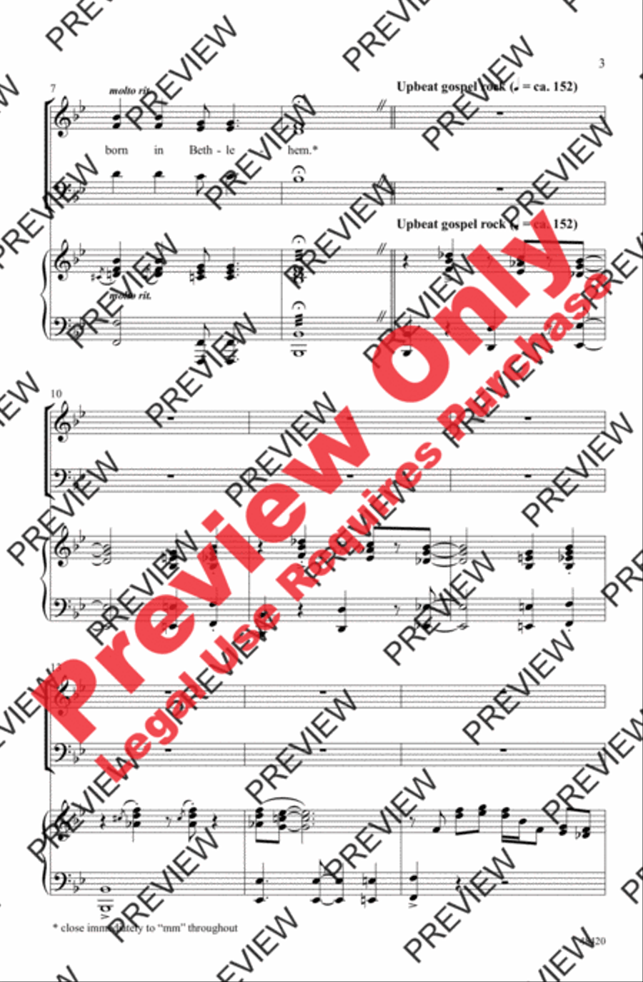 Children, Go Where I Send Thee 3-Part scores gallery preview page 3
