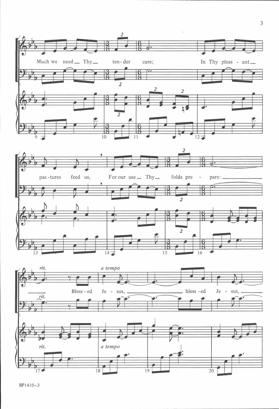 Savior, Like a Shepherd Lead Us - Sanborn 4-Part scores gallery preview page 3