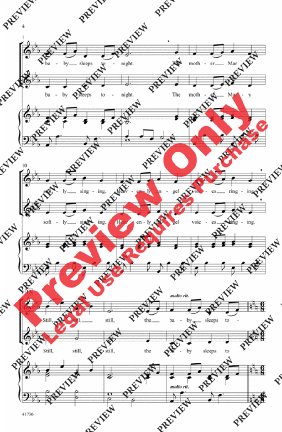 A Still, Silent Night 2-Part scores gallery preview page 3