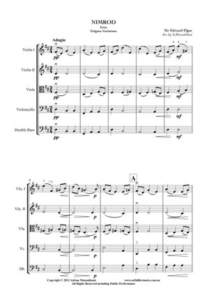Nimrod, from Enigma Variations, by Sir Edward Elgar. Arranged for String Orchestra by Adrian Mansukh