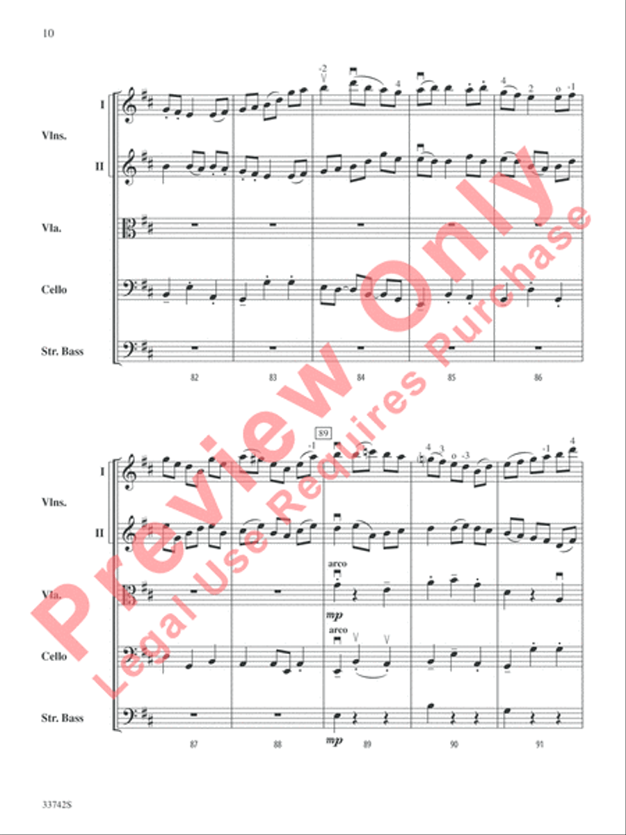 La Betaille (You Little Wild Thing) String Orchestra scores gallery preview page 11