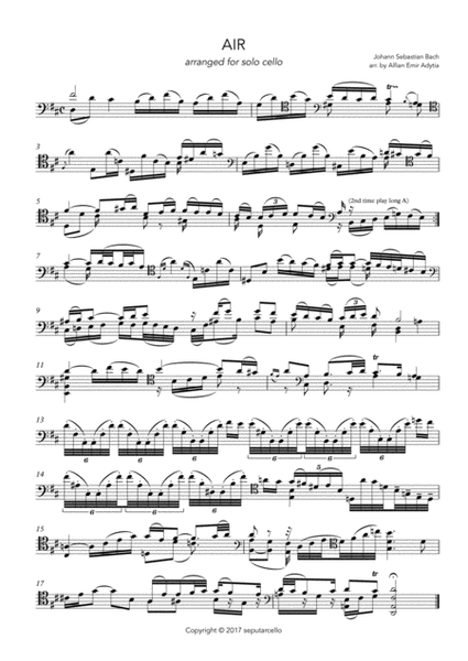 Bach Air for Solo Cello