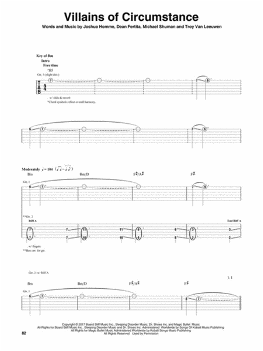 Queens of the Stone Age – Villains Electric Guitar scores gallery preview page 4