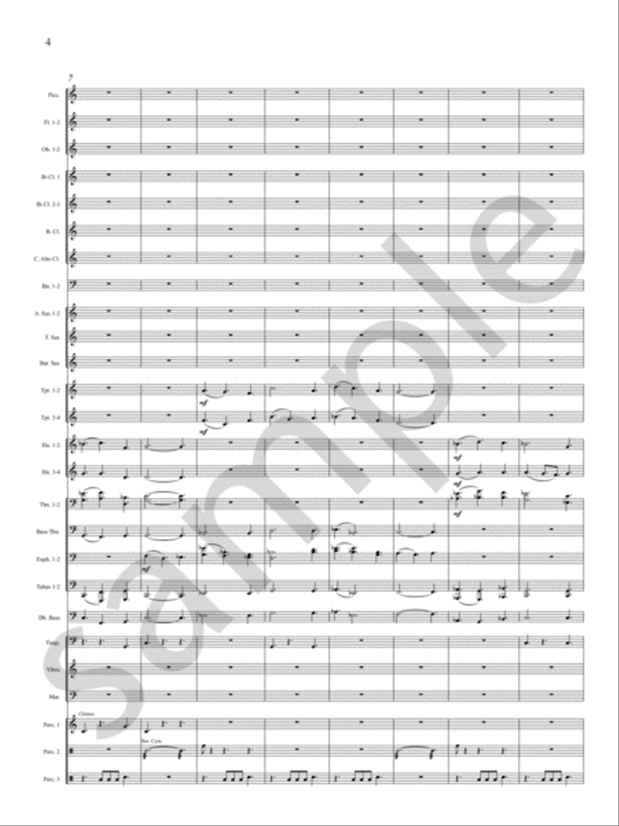 Visions (4. From Celestial Dancers) Concert Band scores gallery preview page 5