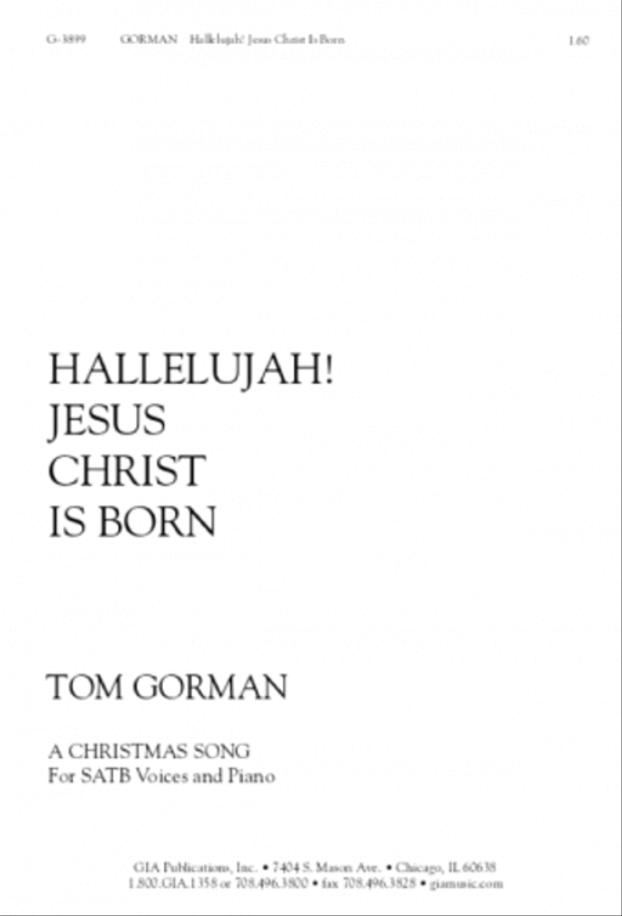 Hallelujah! Jesus Christ Is Born 4-Part scores gallery preview page 1