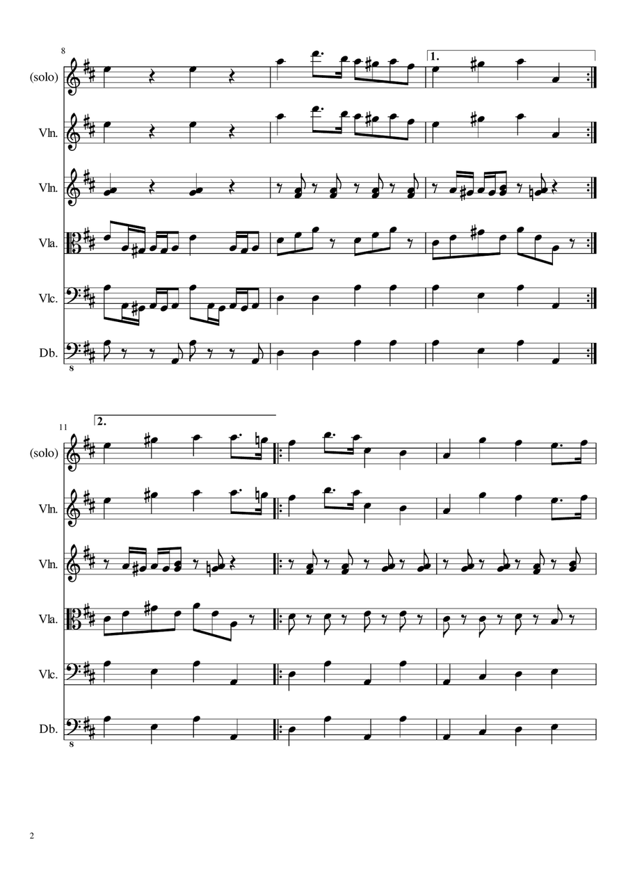 Stars and Stripes Forever for String Orchestra and violin solo String Orchestra scores gallery preview page 4