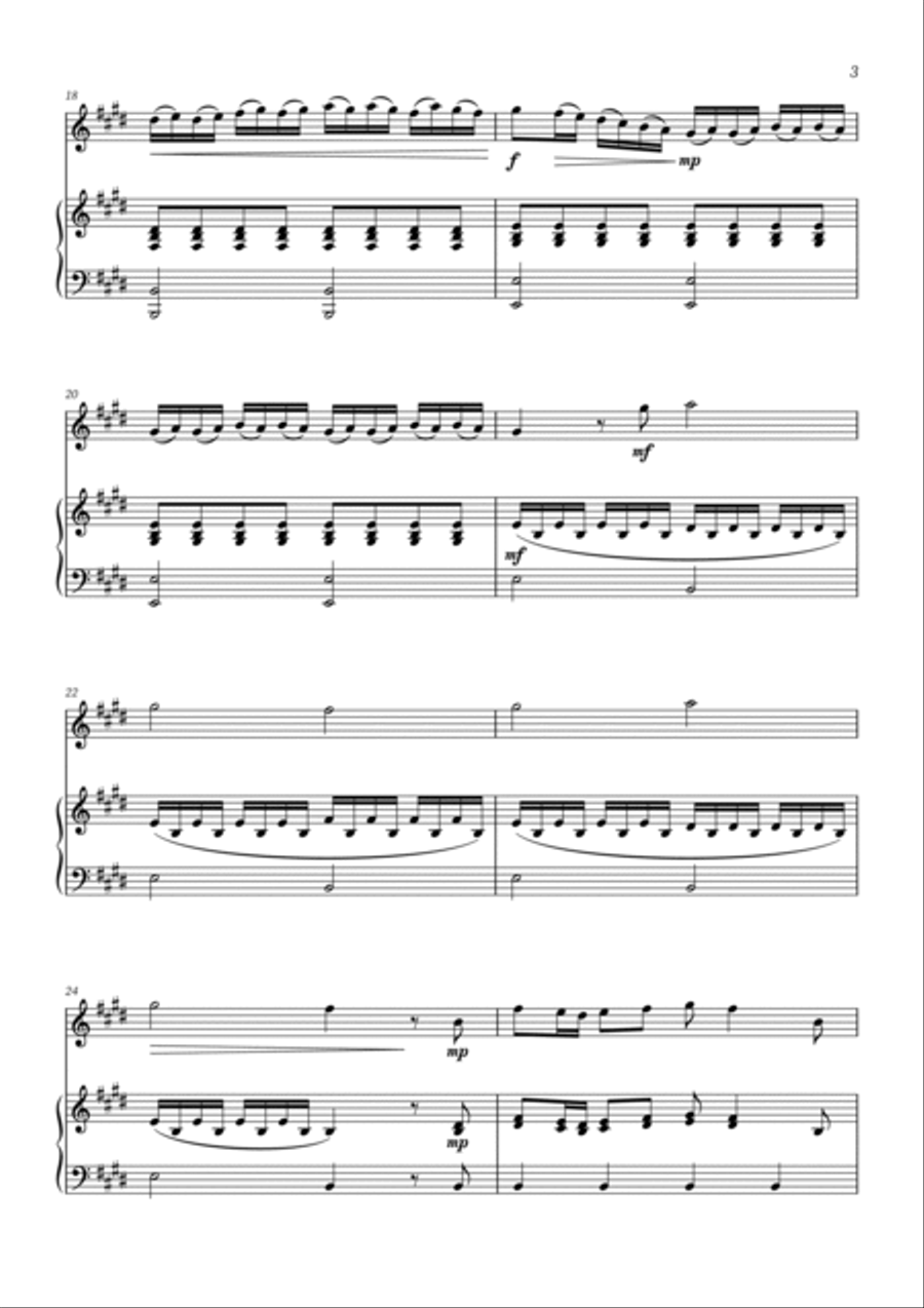Spring - The Four Seasons for Violin and Piano (E Major) Violin Solo scores gallery preview page 3