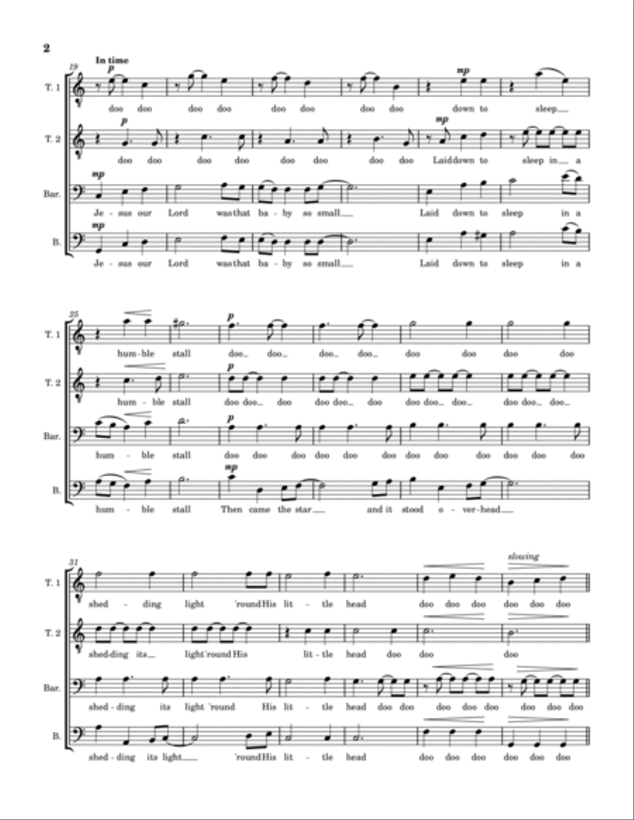 Star Carol TTBB scores gallery preview page 2