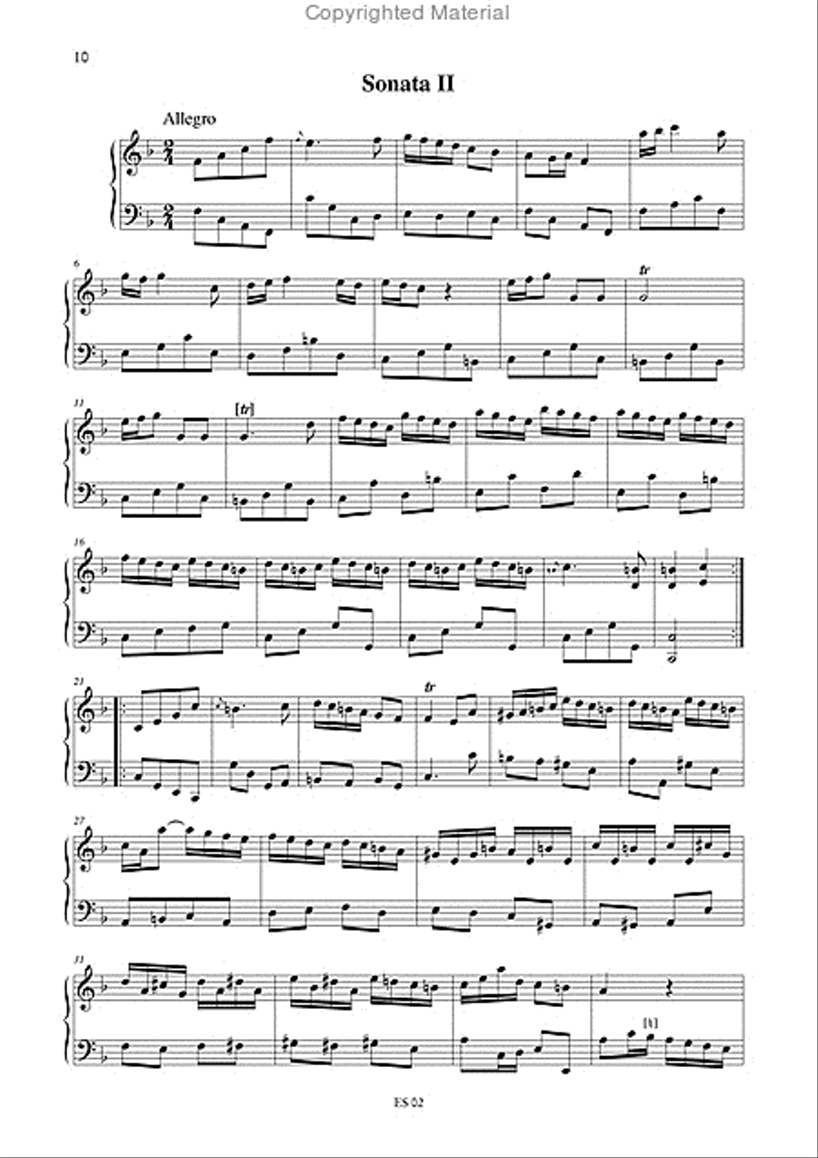 6 Sonatas (London, early 18th century) for Harpsichord Harpsichord scores gallery preview page 3