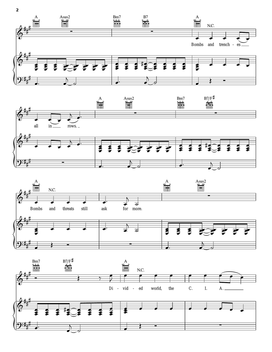 US Forces Piano, Vocal, Guitar scores gallery preview page 2