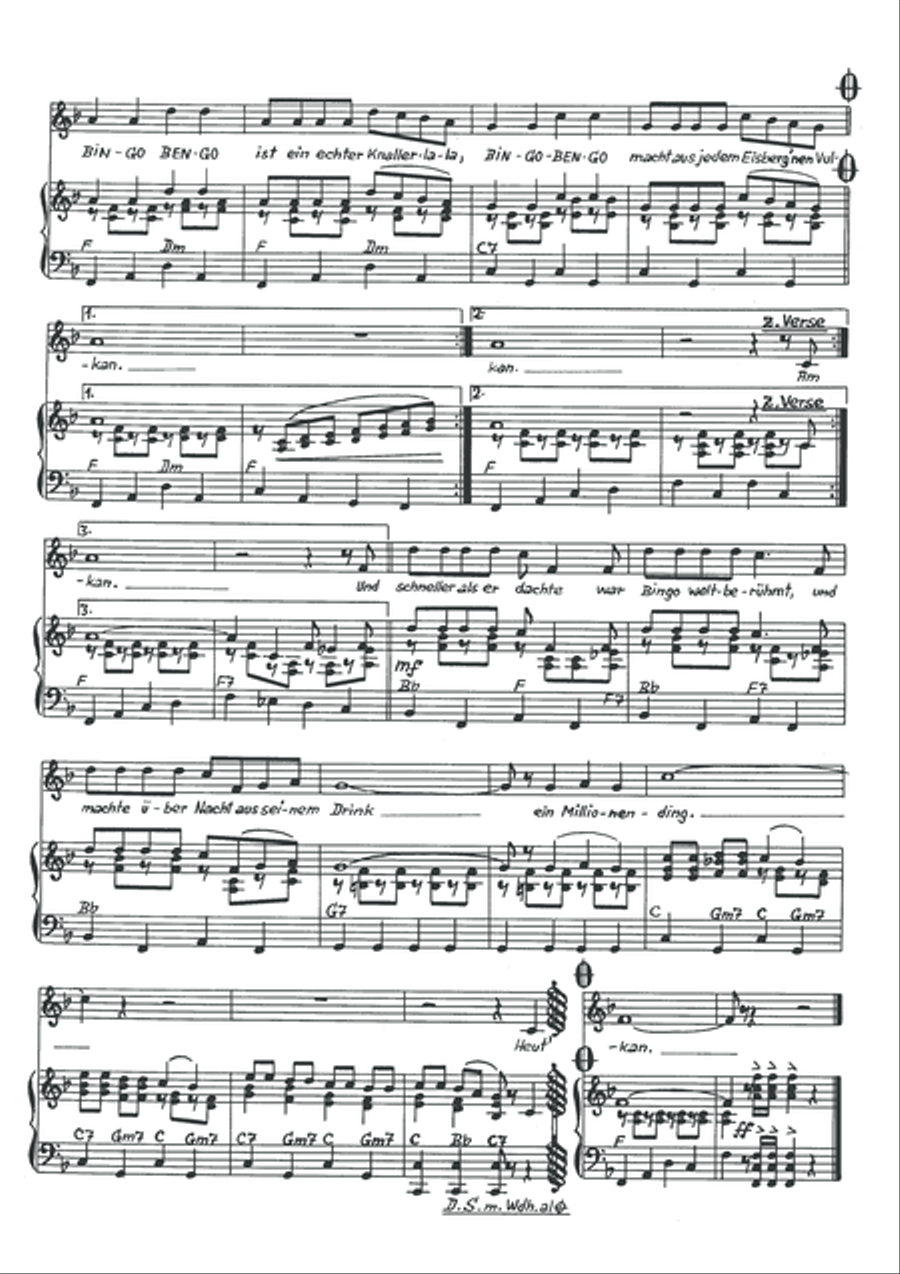 Bingo Bengo Piano, Vocal scores gallery preview page 4