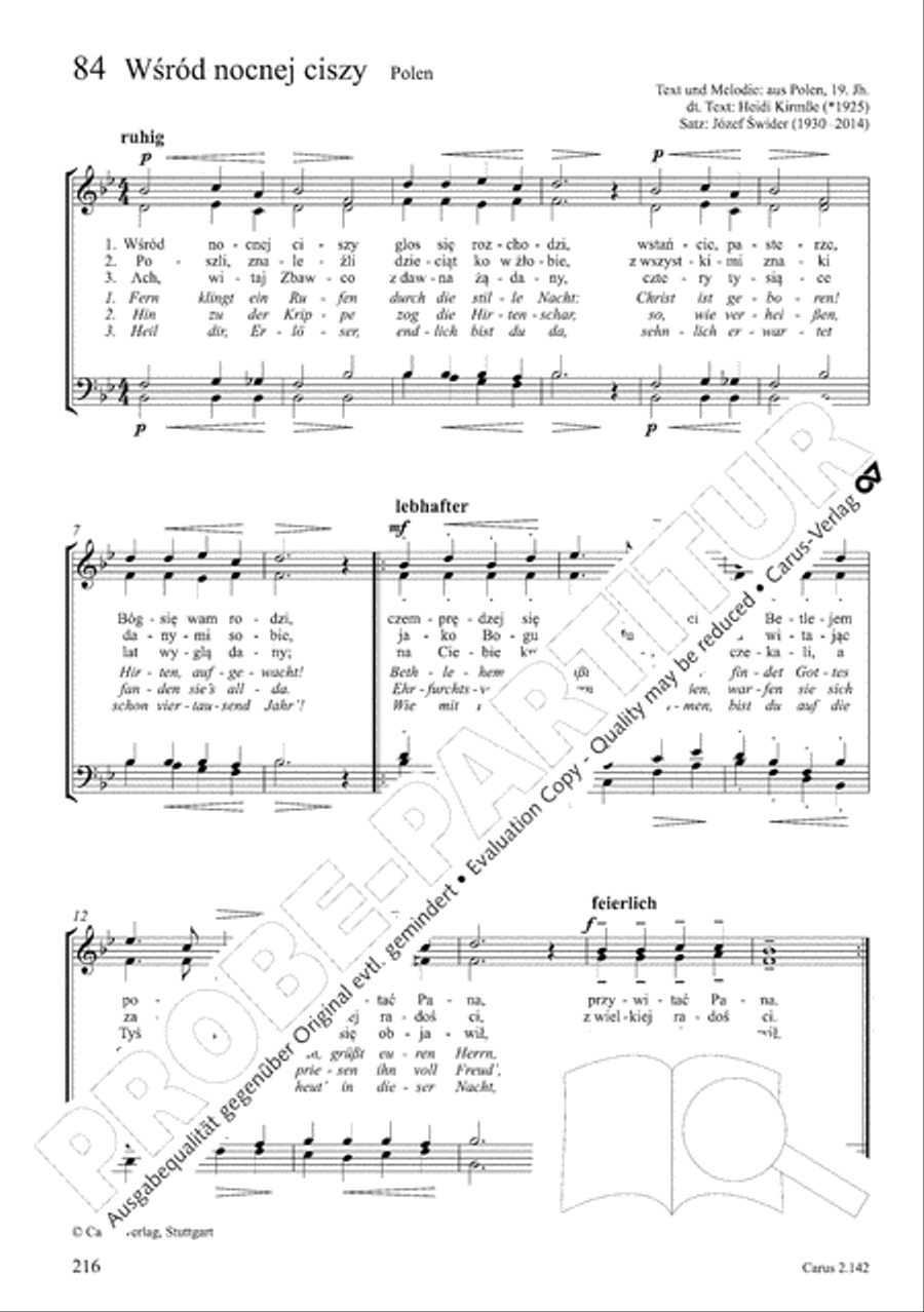 Christmas Carols of the World. Choral collection 4-Part scores gallery preview page 180
