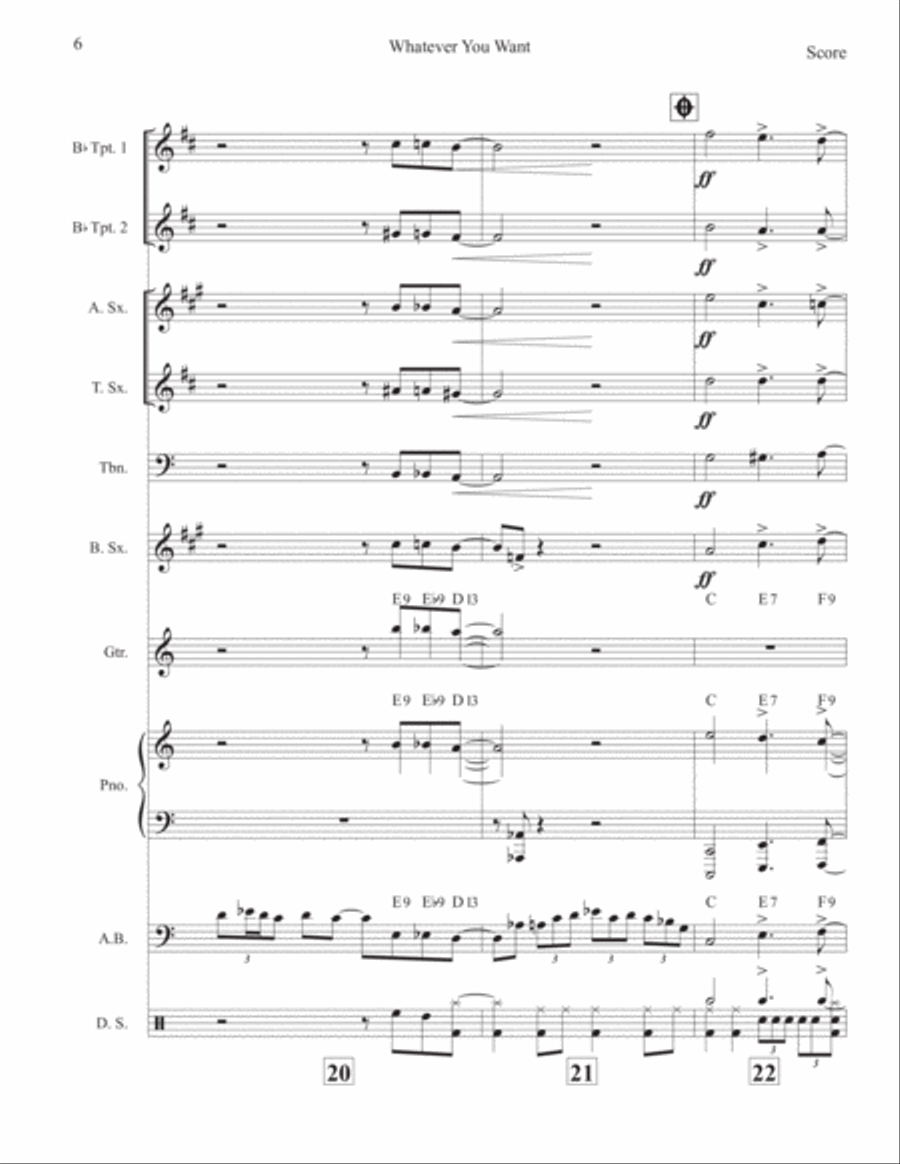 Whatever You Want Whatever You Want Jazz Ensemble scores gallery preview page 6